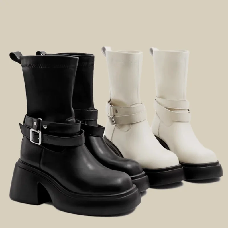 Женские ботинки челси на платформе до середины икры, зимняя новая обувь на среднем каблуке, массивные мотоциклетные ботинки, зимние женские ботинки-лодочки
Женские ботинки челси на платформе до середины икры, зимняя новая обувь на среднем каблуке, массивные мотоциклетные ботинки, зимние женские ботинки-лодочки