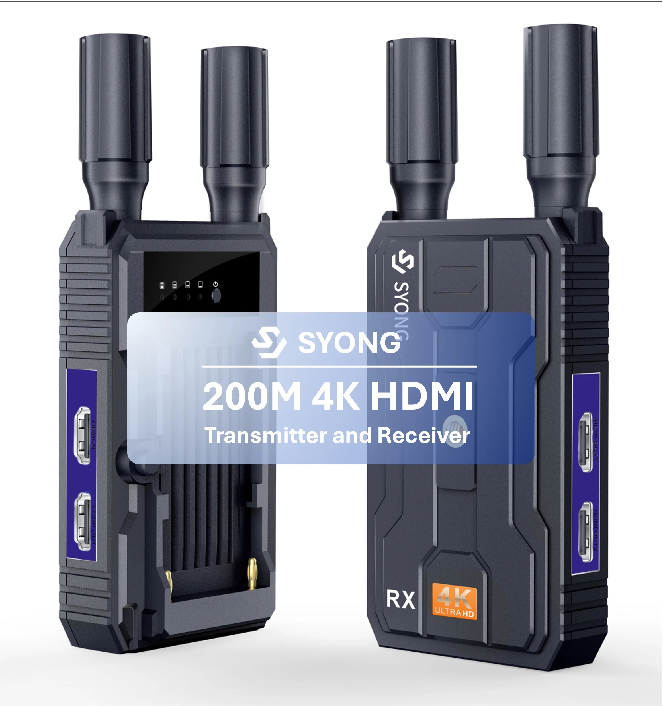 SYONG 200m 4K HDMI Wireless Extender Transmitter And Receiver For Camera 656FT 2.4G 5G Outdoor Shooting For Streaming Camera
SYONG 200m 4K HDMI Wireless Extender Transmitter And Receiver For Camera 656FT 2.4G 5G Outdoor Shooting For Streaming Camera