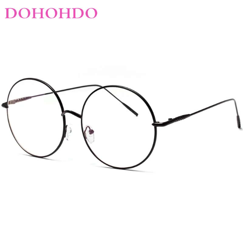 DOHOHDO Oversize Round Men Glasses Frame Vintage Metal Clear Lens Eyewear Ultra Light Eyeglasses Flat Mirror Women Glasses UV400
DOHOHDO Oversize Round Men Glasses Frame Vintage Metal Clear Lens Eyewear Ultra Light Eyeglasses Flat Mirror Women Glasses UV400