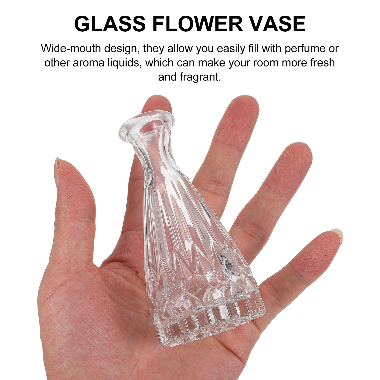1Set Glass Aromatherapy Bottle Transparent Vase Wide Mouth for Essential Oil Perfume Room Freshener Flower Arrangement Container
1Set Glass Aromatherapy Bottle Transparent Vase Wide Mouth for Essential Oil Perfume Room Freshener Flower Arrangement Container
