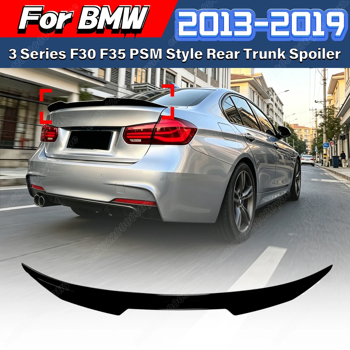 For BMW 3 Series F30 F35 2013 2014 2015 2016 2017 2018 2019 Automotive PSM Style Rear Trunk Spoiler Wing Body Modification Kit
For BMW 3 Series F30 F35 2013 2014 2015 2016 2017 2018 2019 Automotive PSM Style Rear Trunk Spoiler Wing Body Modification Kit
