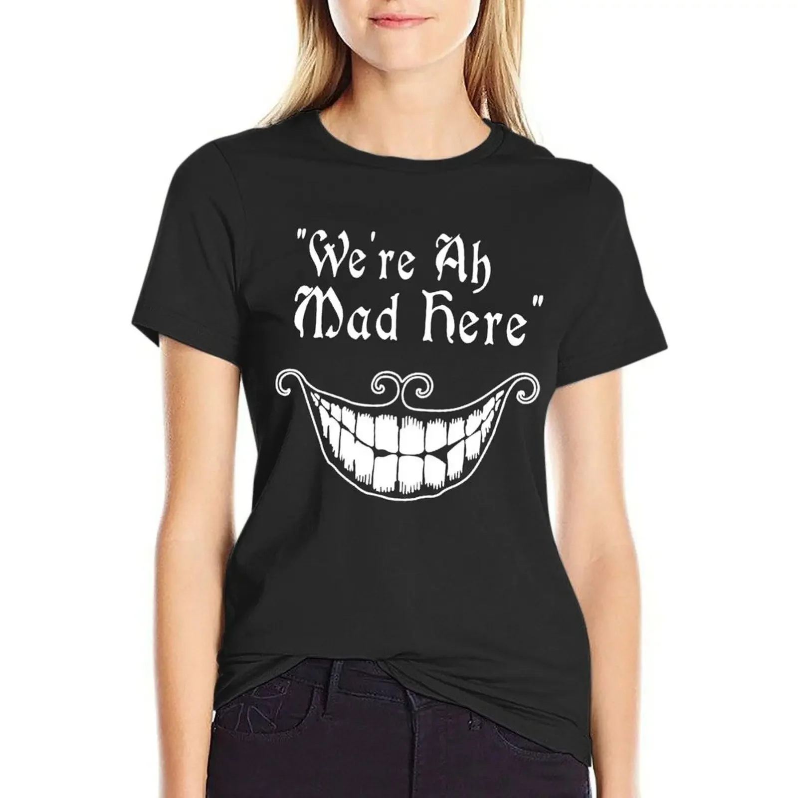 were all mad here Funny Geek Nerd T-Shirt sweat vintage cute clothes western t-shirt dress for Women
were all mad here Funny Geek Nerd T-Shirt sweat vintage cute clothes western t-shirt dress for Women
