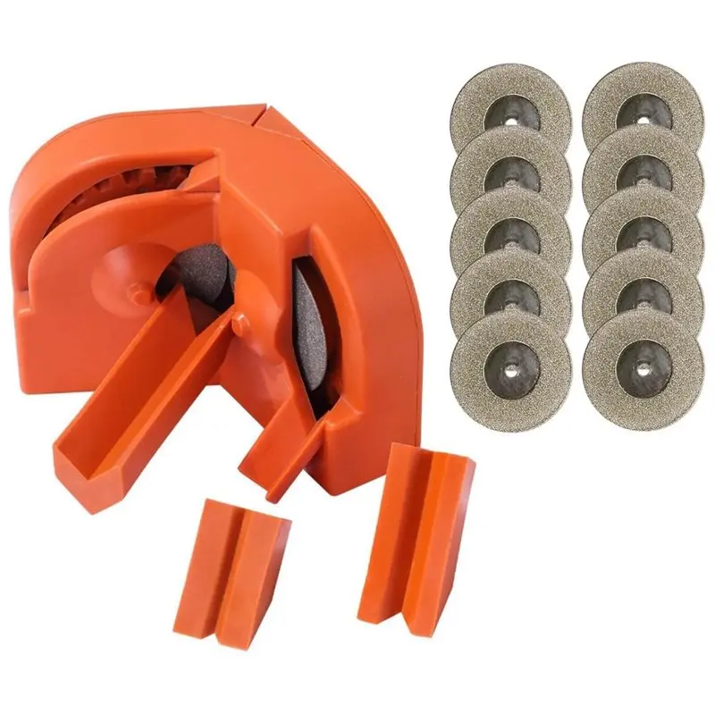 【Electronic-Accessories】Electric Drill Bit Sharpener Kit With 3 Angle Guide Blocks 10PC Discs Workshop & Construction Essential
【Electronic-Accessories】Electric Drill Bit Sharpener Kit With 3 Angle Guide Blocks 10PC Discs Workshop & Construction Essential