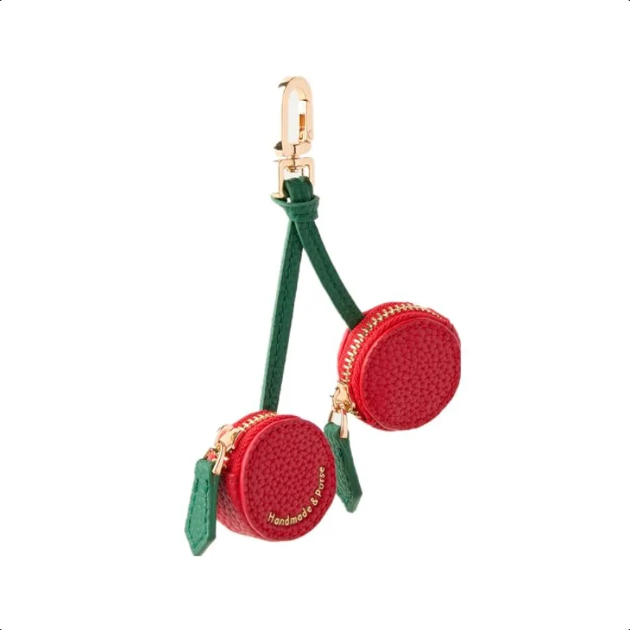 Cherry Design Coin Purse Charm Red and Green 6 inch Length Handmade Mini Zipper Pouch Keychain
Cherry Design Coin Purse Charm Red and Green 6 inch Length Handmade Mini Zipper Pouch Keychain