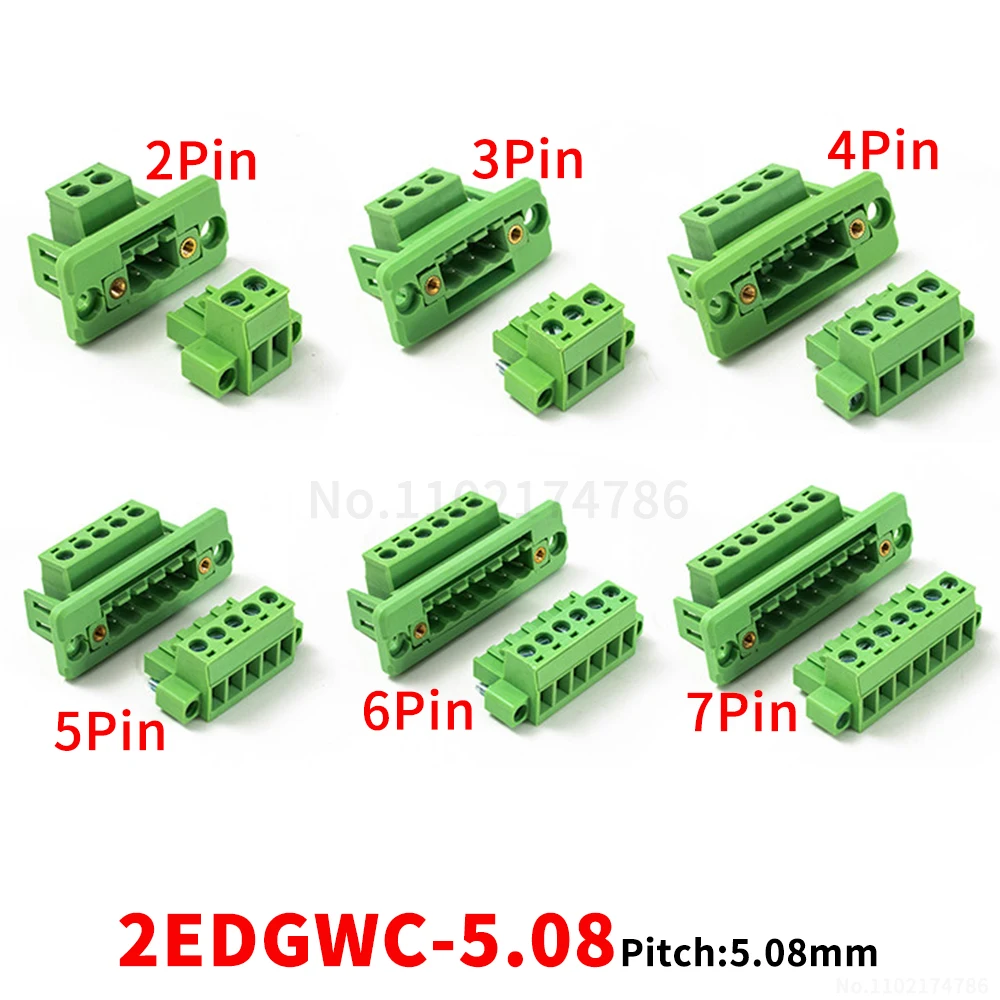 (1 комплект) 2EDGWC - 5.08MM Беспаяный клеммный блок с фланцевым креплением, 2~24P, настенный разъем KF 15EDGWC 5.08
(1 комплект) 2EDGWC - 5.08MM Беспаяный клеммный блок с фланцевым креплением, 2~24P, настенный разъем KF 15EDGWC 5.08