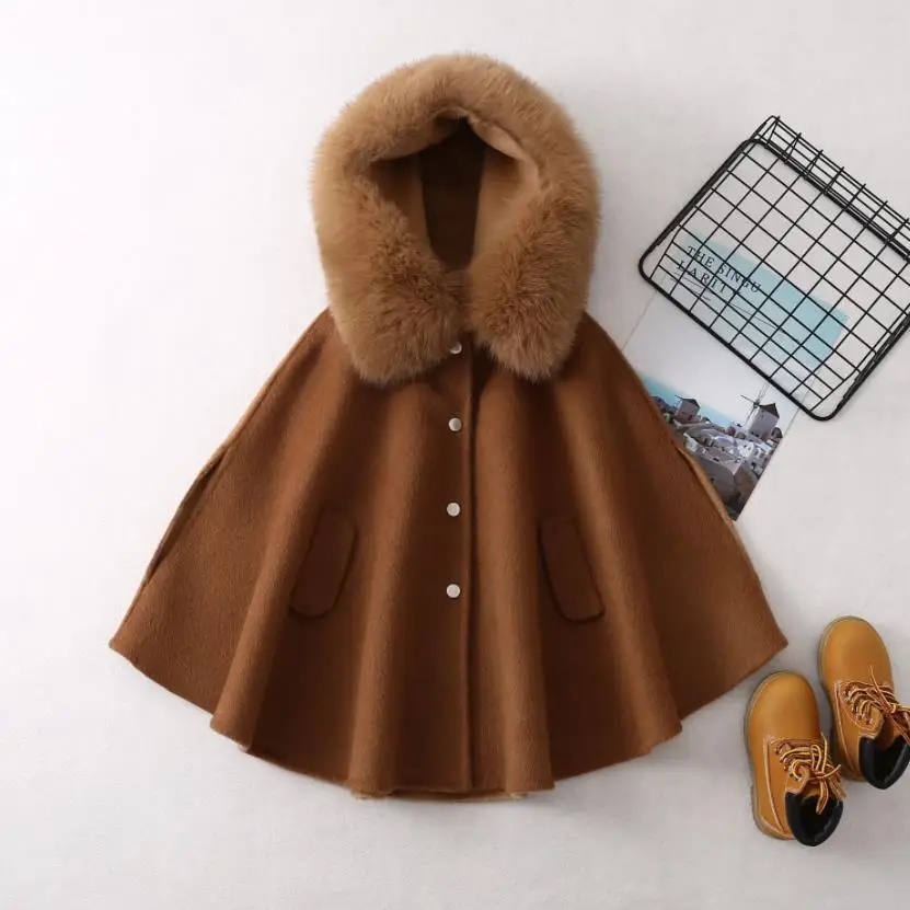 Spanish Children Fox Fur Collar Warm Wool Coat Baby Thickened Toddler Girls Winter Cloak Jacket A2031
Spanish Children Fox Fur Collar Warm Wool Coat Baby Thickened Toddler Girls Winter Cloak Jacket A2031