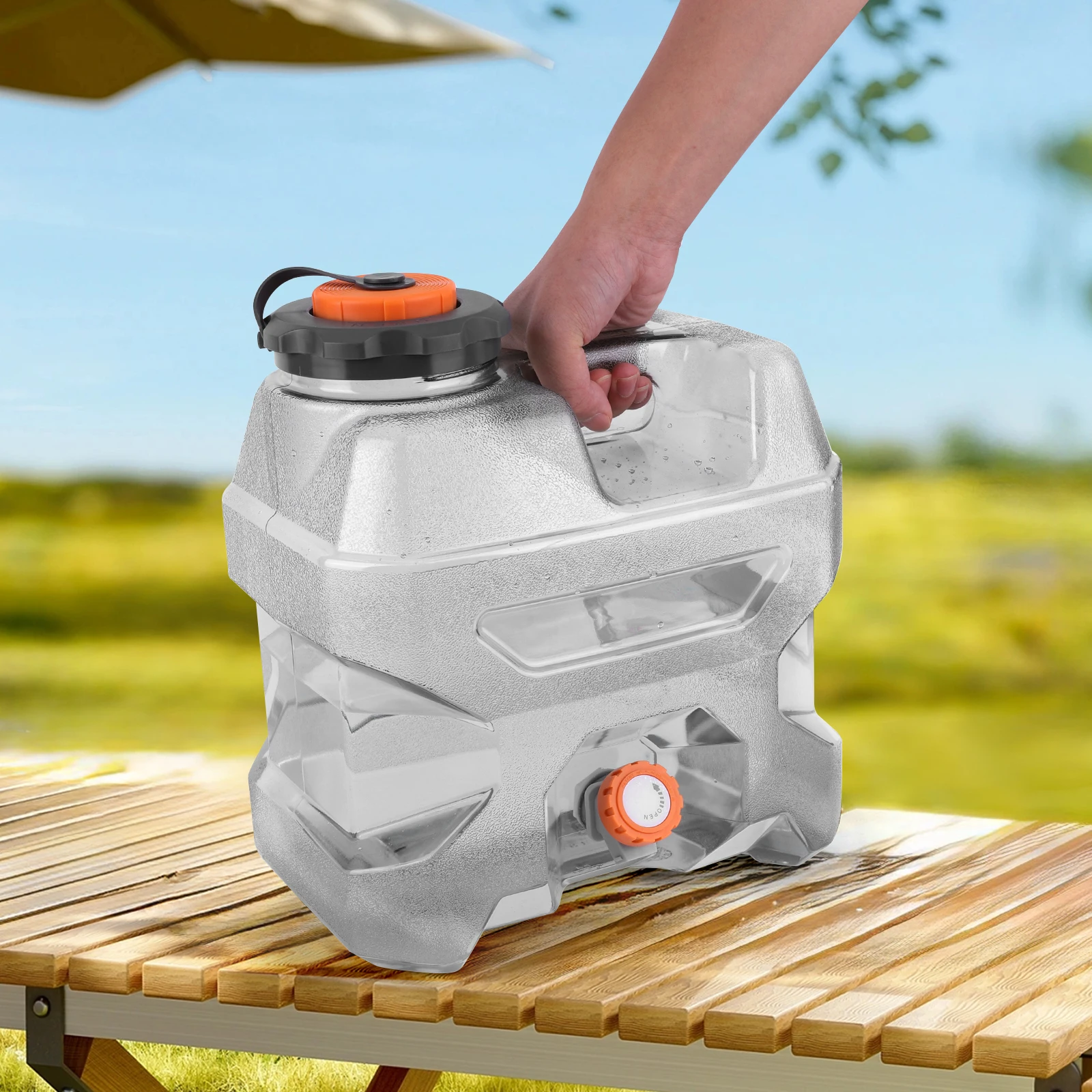12L Emergency Water Storage Clear Gray Water Carrier with Spigot Portable Water Tank for Outdoor Hiking Camping Home Use
12L Emergency Water Storage Clear Gray Water Carrier with Spigot Portable Water Tank for Outdoor Hiking Camping Home Use