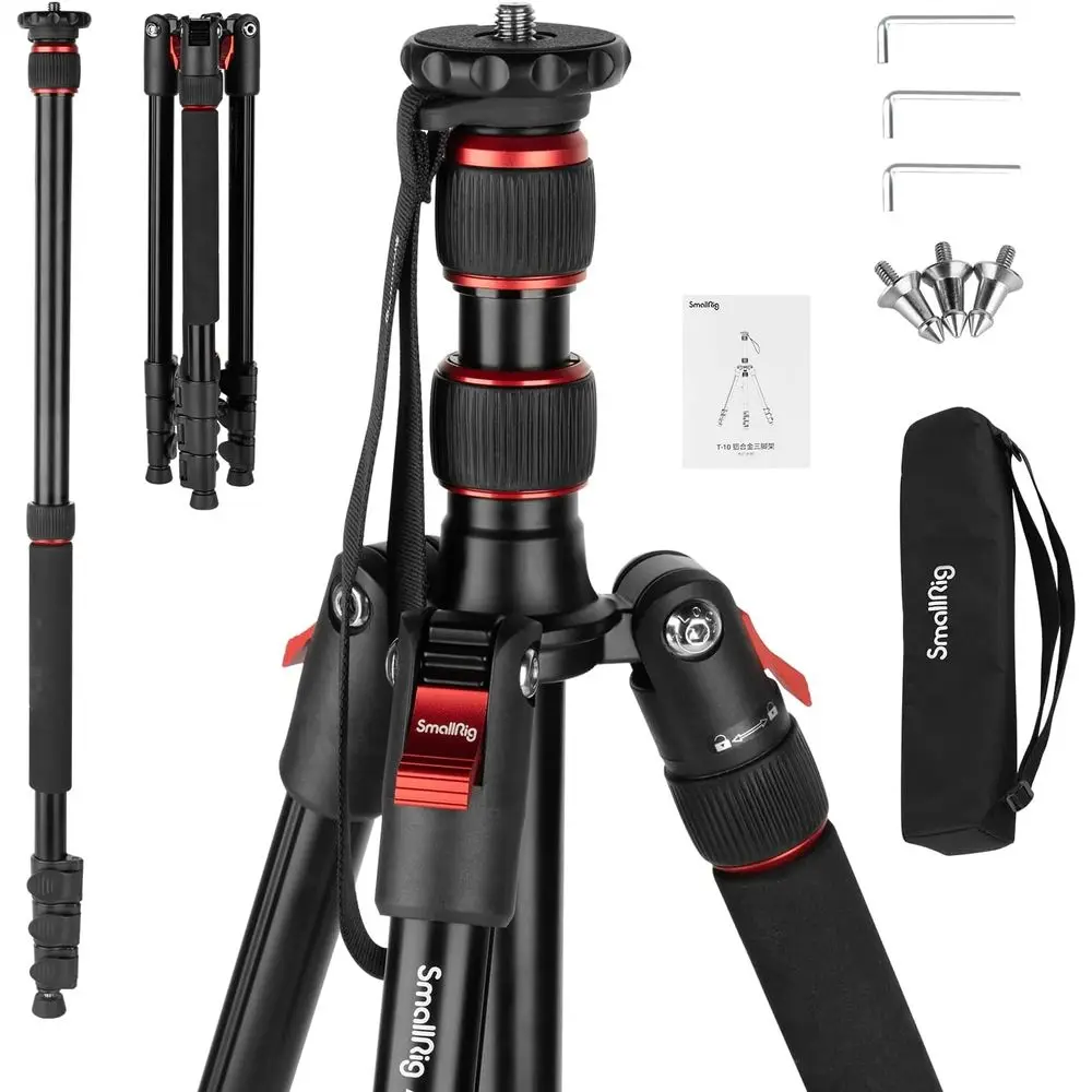 68 Adjustable Camera Tripod & Monopod, 33lb Load, 1/4-20 and 3/8-16 Mount, 19.7-67.7 Height Range
68 Adjustable Camera Tripod & Monopod, 33lb Load, 1/4-20 and 3/8-16 Mount, 19.7-67.7 Height Range
