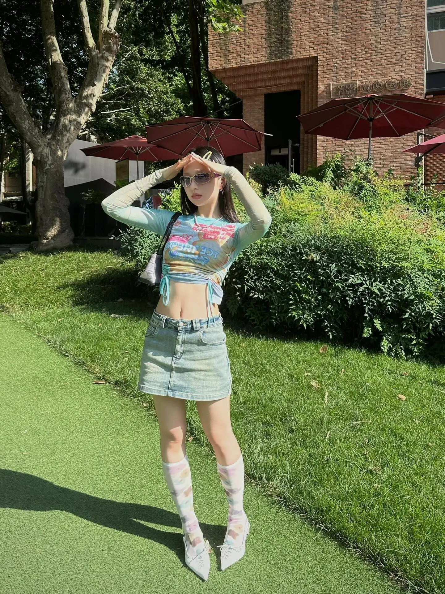 Cartoon Print Long Sve Me T-irt Women's Summer Design Gathered Slim Fit Spicy Girl Top Polyester Fiber Thin Model
Cartoon Print Long Sve Me T-irt Women's Summer Design Gathered Slim Fit Spicy Girl Top Polyester Fiber Thin Model
