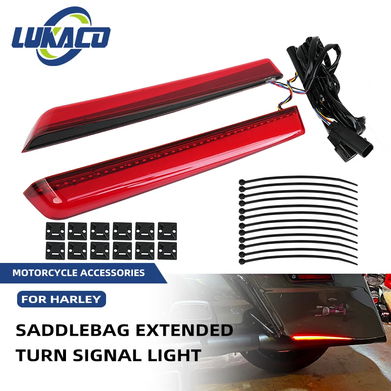 Motorcycle Rear Saddlebag Extended LED Brake Running Lamp Turn Signal Light For Harley Touring Electra Glide 2014-2024
Motorcycle Rear Saddlebag Extended LED Brake Running Lamp Turn Signal Light For Harley Touring Electra Glide 2014-2024