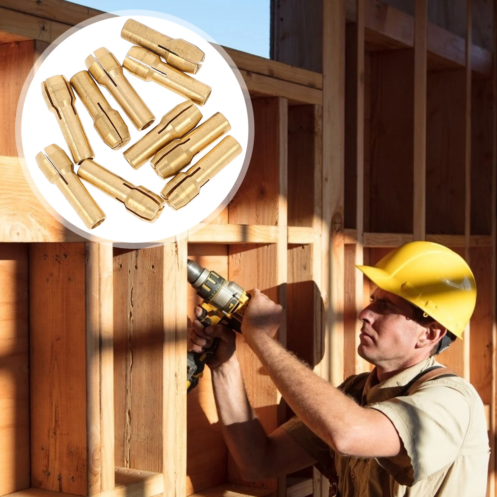 10Pcs Electric Grinding Collet Set Brass Rotary Tool Holder 0.5-4.3mm Shank Diameter for Precision Engraving Crafting Jewelry
10Pcs Electric Grinding Collet Set Brass Rotary Tool Holder 0.5-4.3mm Shank Diameter for Precision Engraving Crafting Jewelry