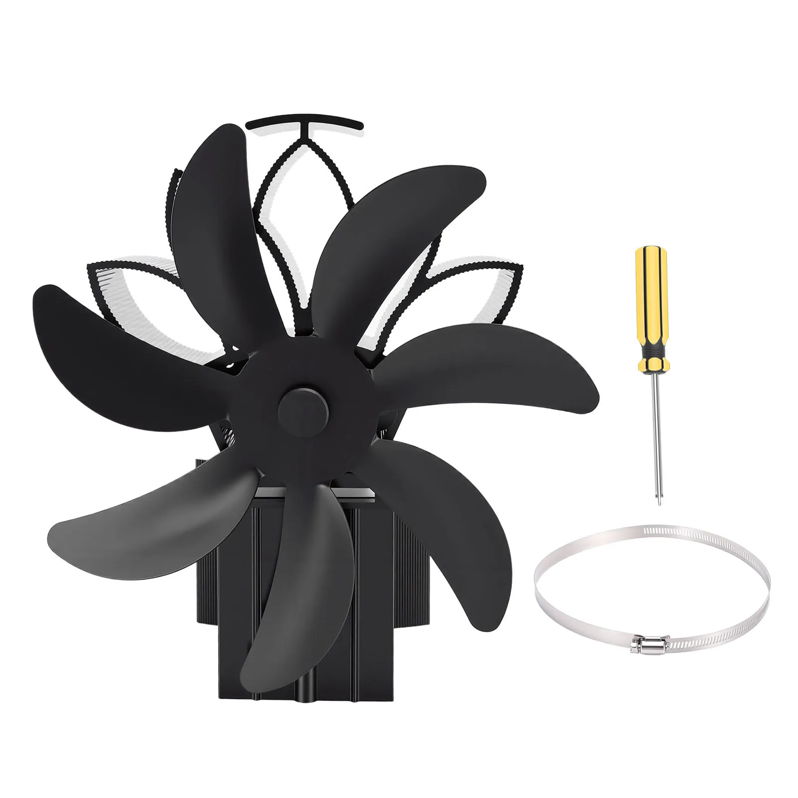 7 Blades Wood Stove Fan Heat Powered Fireplace Fan Silent Eco Friendly Stove Circulation Fan Pellet Log Burner Home Heating Use
7 Blades Wood Stove Fan Heat Powered Fireplace Fan Silent Eco Friendly Stove Circulation Fan Pellet Log Burner Home Heating Use
