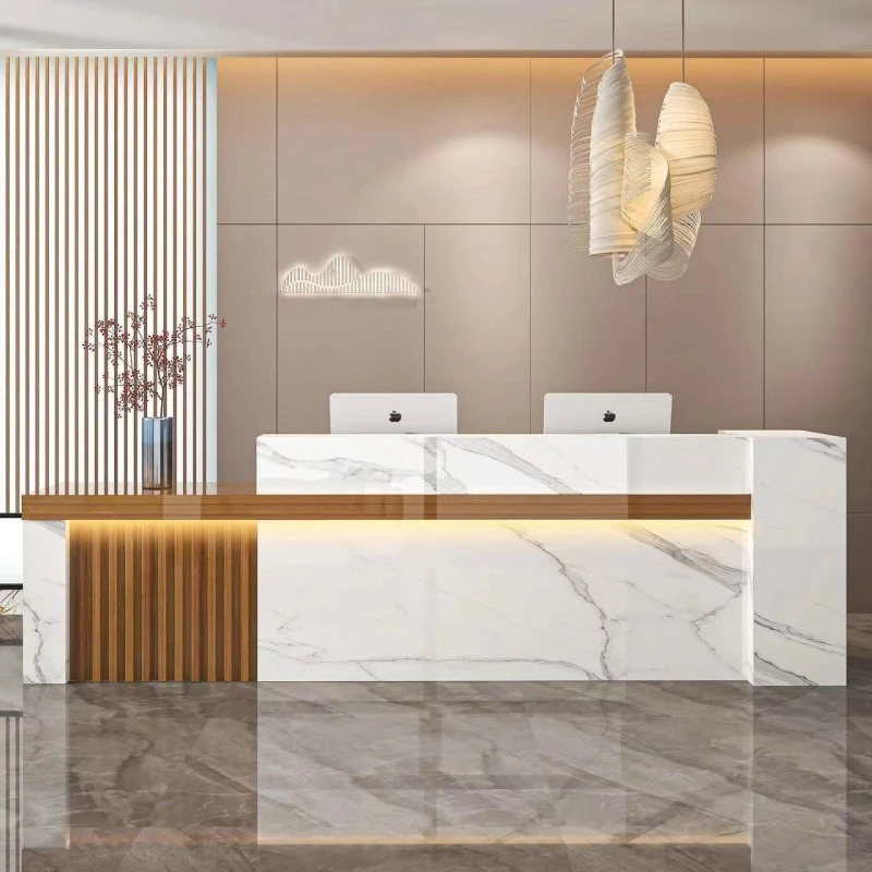 The company's front desk, reception desk and counter are integrated, simple barber shop =
The company's front desk, reception desk and counter are integrated, simple barber shop =
