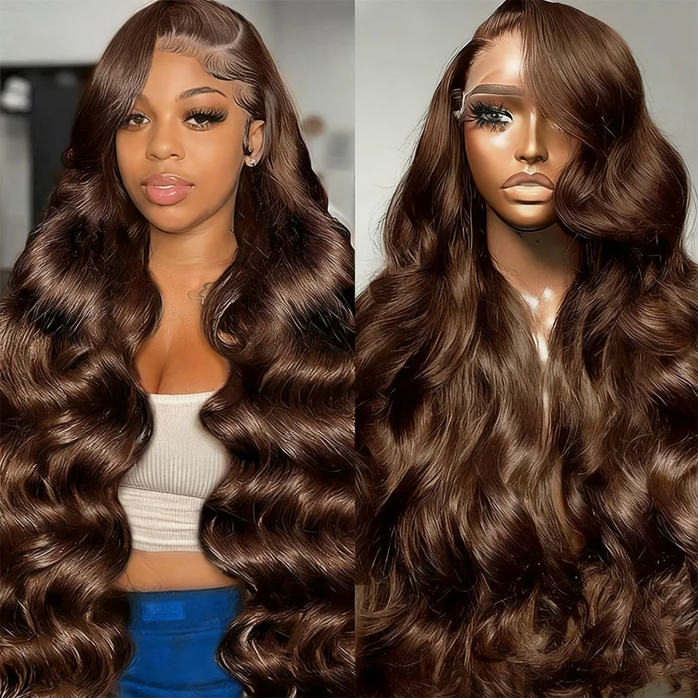 Chocolate Brown Lace Front Wig 13x4 Transparent HD Lace Frontal Wig 100% Colored Body Wave Human Hair Wigs 4x4 Preplucked
Chocolate Brown Lace Front Wig 13x4 Transparent HD Lace Frontal Wig 100% Colored Body Wave Human Hair Wigs 4x4 Preplucked