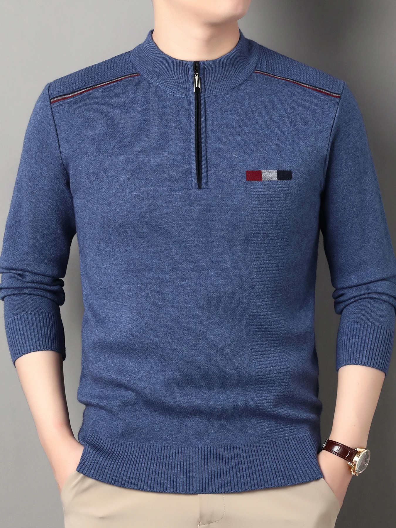 Men Autumn Winter Crew Neck Zipper Pullover Sweater Soft Elastic Warm Knit Jumper Business Casual Daily Sports Men Gift
Men Autumn Winter Crew Neck Zipper Pullover Sweater Soft Elastic Warm Knit Jumper Business Casual Daily Sports Men Gift