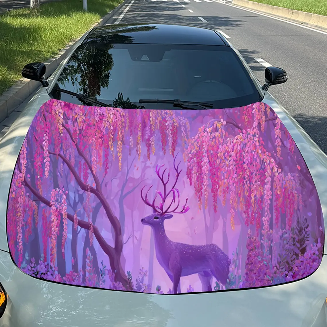 Romantic Purple Deer Car Hood Stickers - Self-Adhesive, Waterproof and Durable Vinyl Wrap, Decorate And Protect Your Car, Fit Fo
Romantic Purple Deer Car Hood Stickers - Self-Adhesive, Waterproof and Durable Vinyl Wrap, Decorate And Protect Your Car, Fit Fo