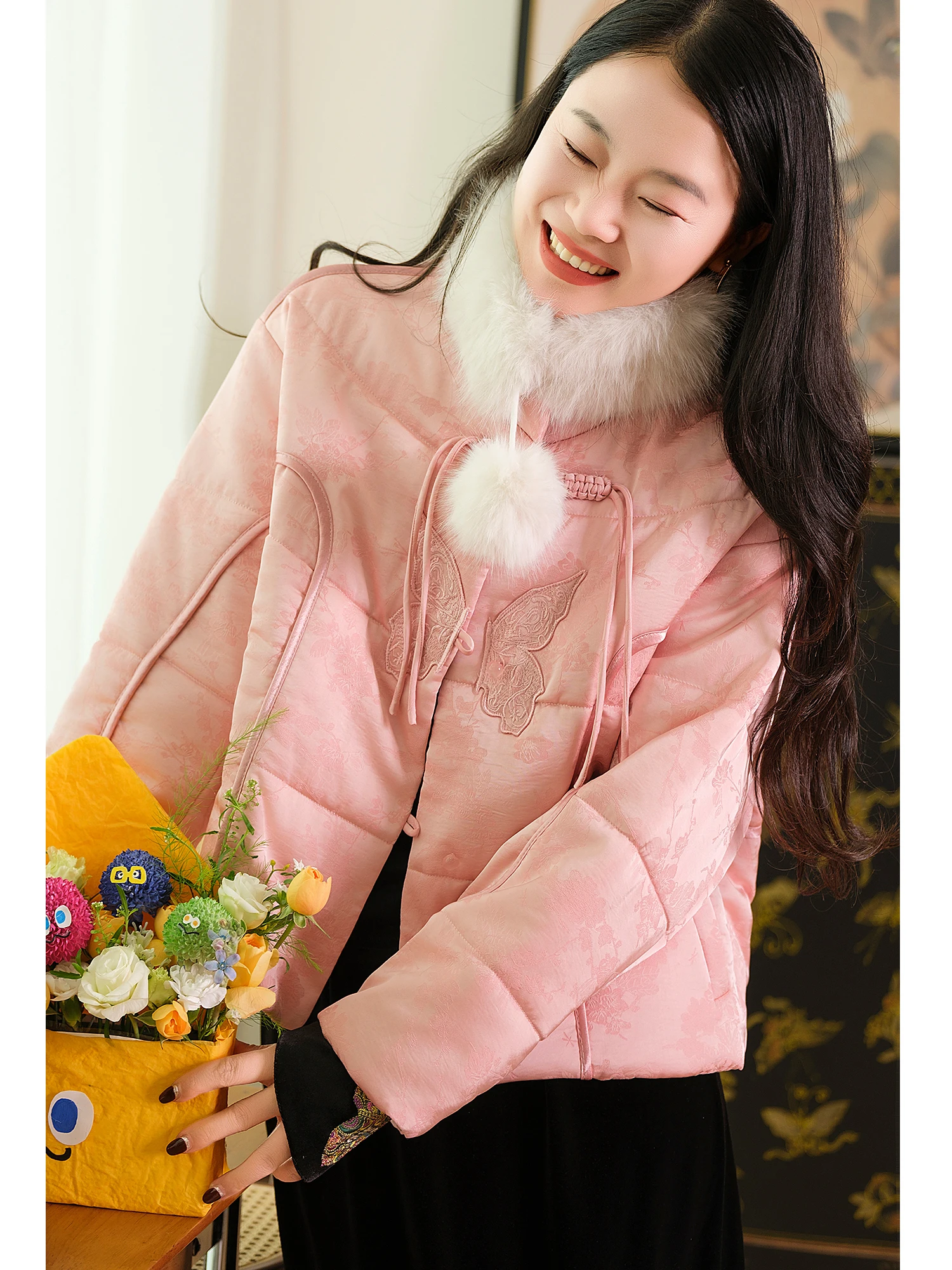 Loose Fit Embroidery Dragon Mustard Button Cotton Jacket Series Yearly Clothing Twin Hidden Pattern Weave
Loose Fit Embroidery Dragon Mustard Button Cotton Jacket Series Yearly Clothing Twin Hidden Pattern Weave