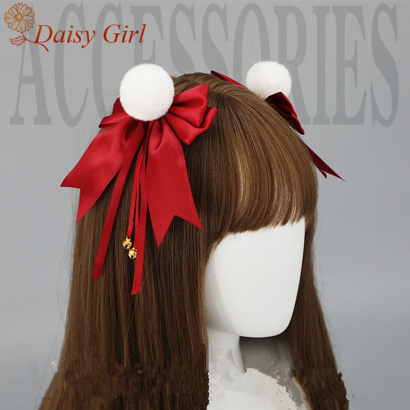 2025 New Cute Bow Bell Pom Side Clip Broken Hair Duckbilly Clip Girl Lolita Dressed Up With Fur Ball Tassel Hair Accessories
2025 New Cute Bow Bell Pom Side Clip Broken Hair Duckbilly Clip Girl Lolita Dressed Up With Fur Ball Tassel Hair Accessories