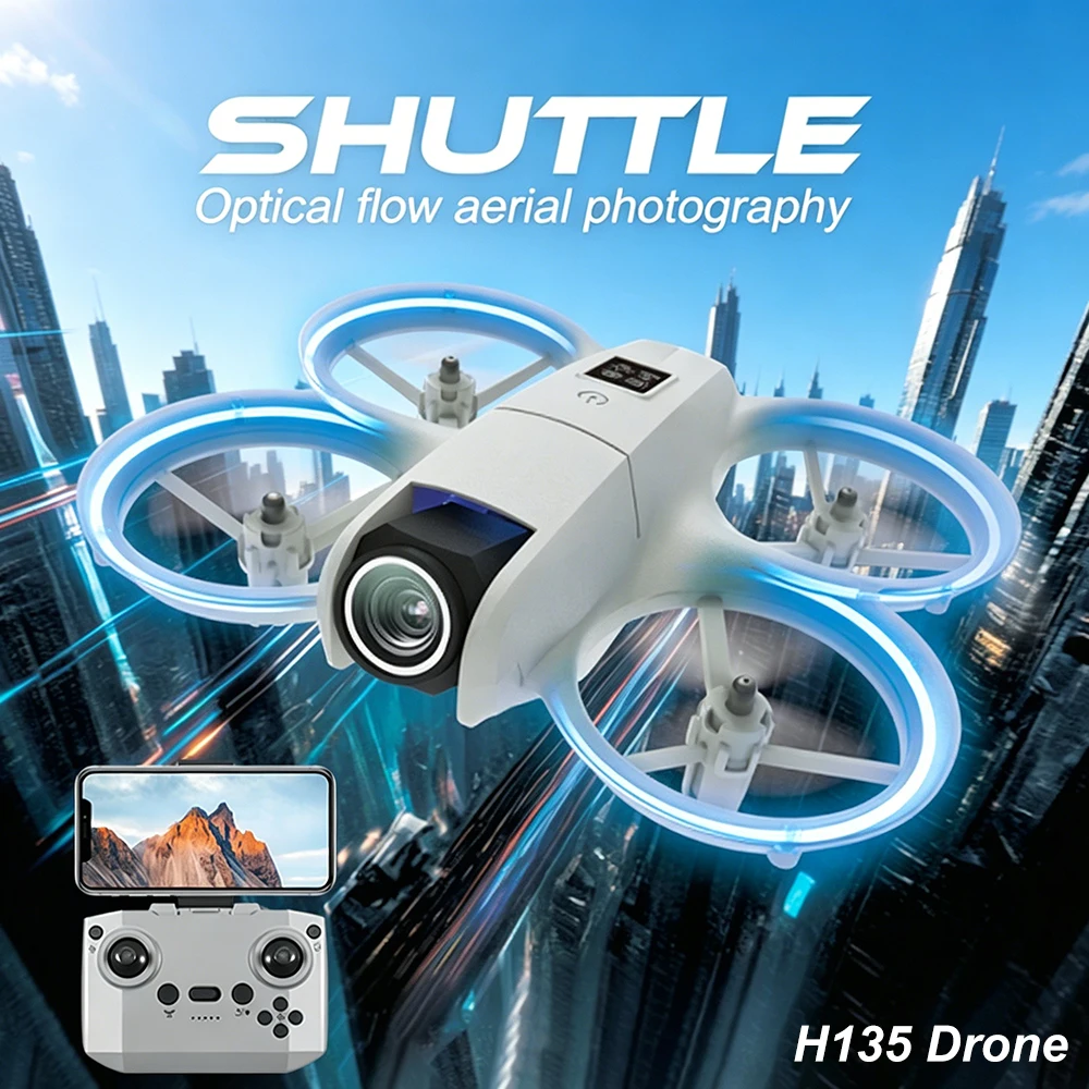 New H135 WiFi FPV Drone with Dual 4K 1080P Camera Wide Angle HD Hold Foldable Quadcopter 360° Flip RC Helicopter Dron Boys Toy
New H135 WiFi FPV Drone with Dual 4K 1080P Camera Wide Angle HD Hold Foldable Quadcopter 360° Flip RC Helicopter Dron Boys Toy