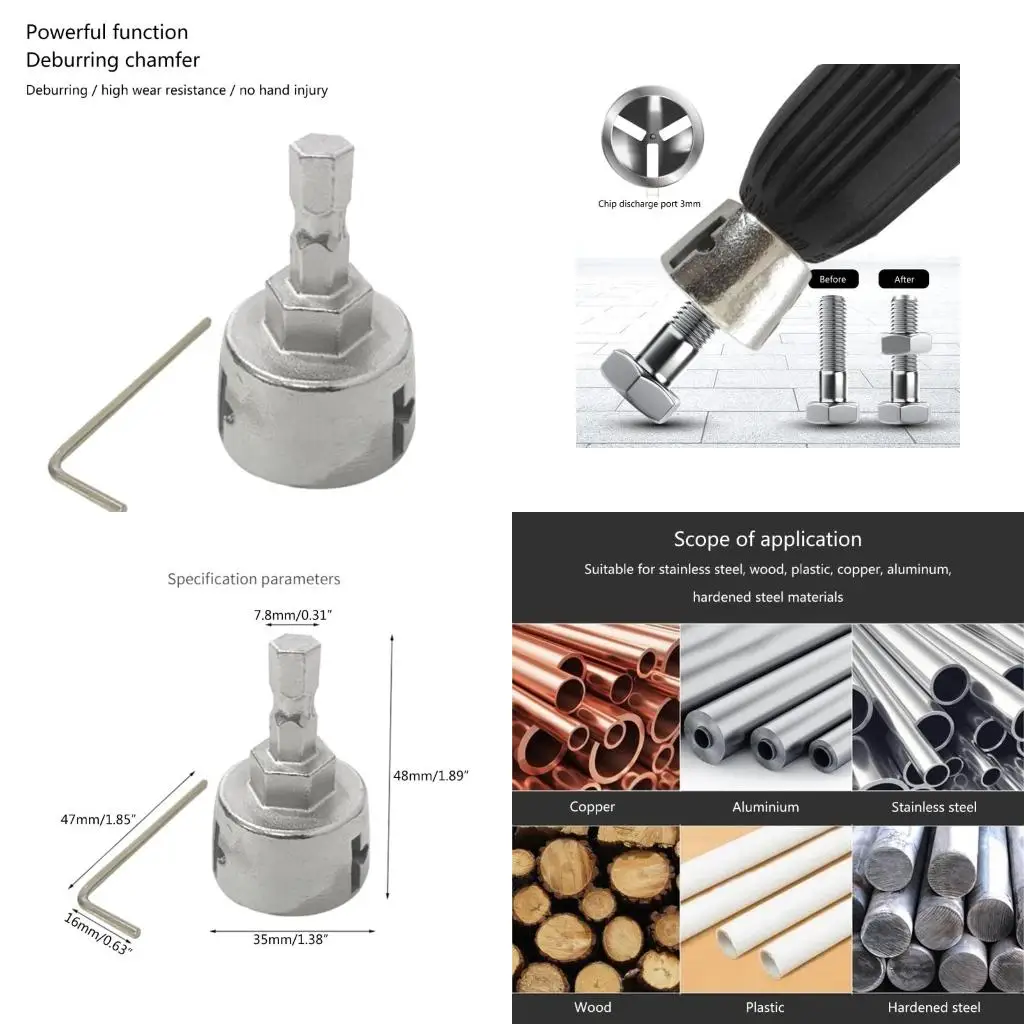 Hex Handle Deburr Drills Bit High Hardness 3-22mm Chamfer Deburring Tool Wear-resistant Alloy Steel for Woodworking high quality
Hex Handle Deburr Drills Bit High Hardness 3-22mm Chamfer Deburring Tool Wear-resistant Alloy Steel for Woodworking high quality