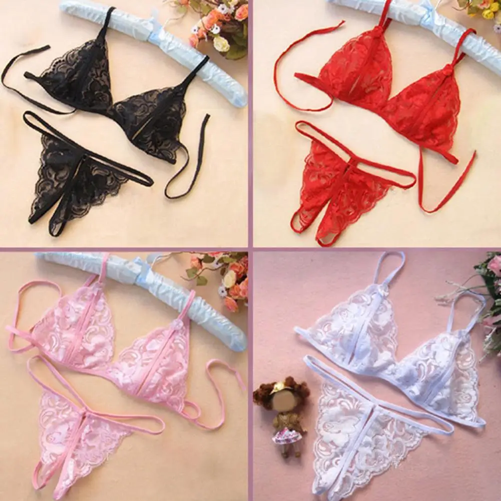 Women Bra Panties Set V Neck Lace Open Crotch Underwear Set Thin Hollow Out Pornographic Wedding Night Lady Underwear Set
Women Bra Panties Set V Neck Lace Open Crotch Underwear Set Thin Hollow Out Pornographic Wedding Night Lady Underwear Set