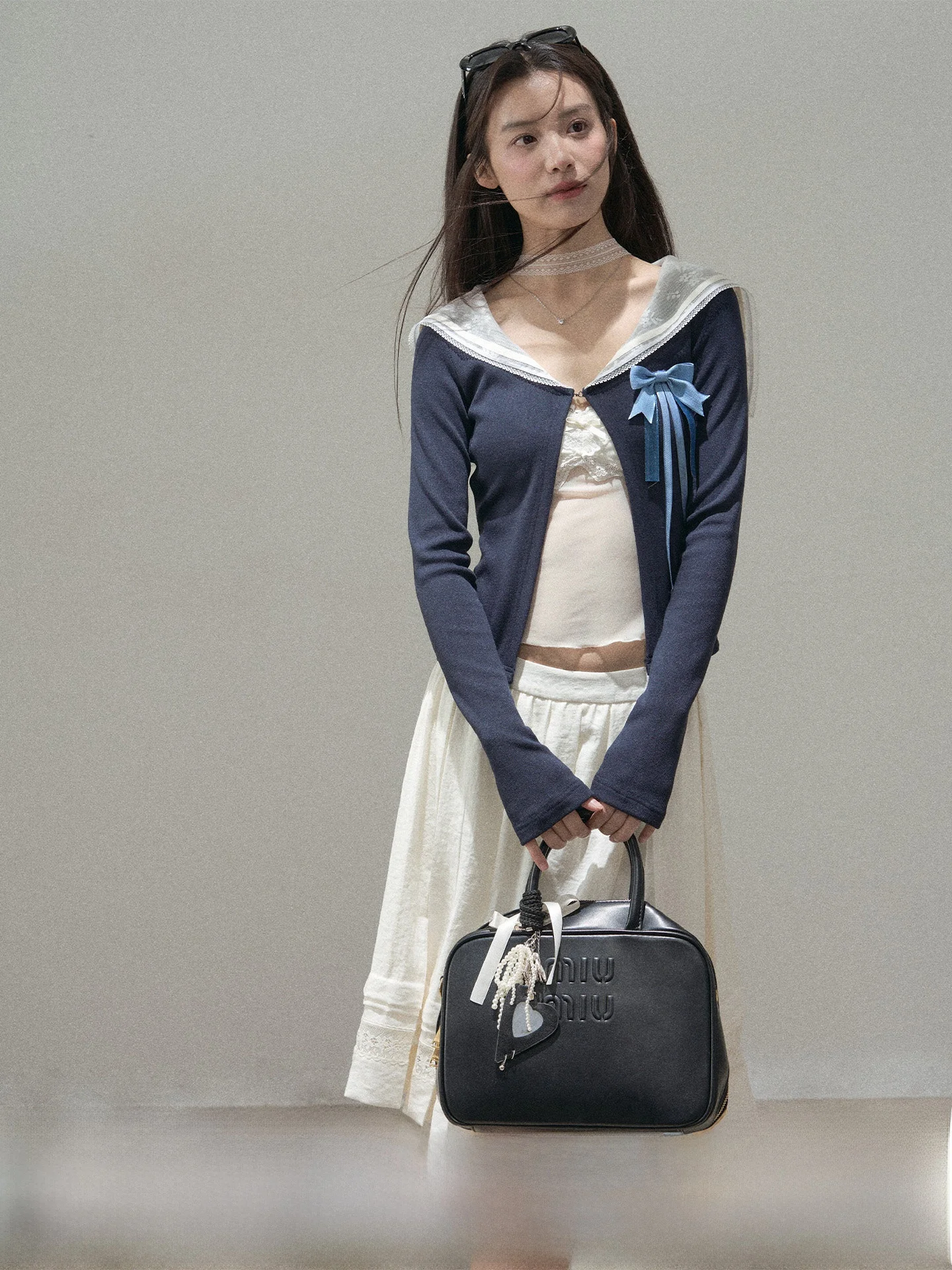 ANNA CUTE Navy Collar Design Sense Dark Blue Open Cardigan Lace Halter Top Lace Half Skirt Three Piece Set Women's Fashion En...
ANNA CUTE Navy Collar Design Sense Dark Blue Open Cardigan Lace Halter Top Lace Half Skirt Three Piece Set Women's Fashion En...