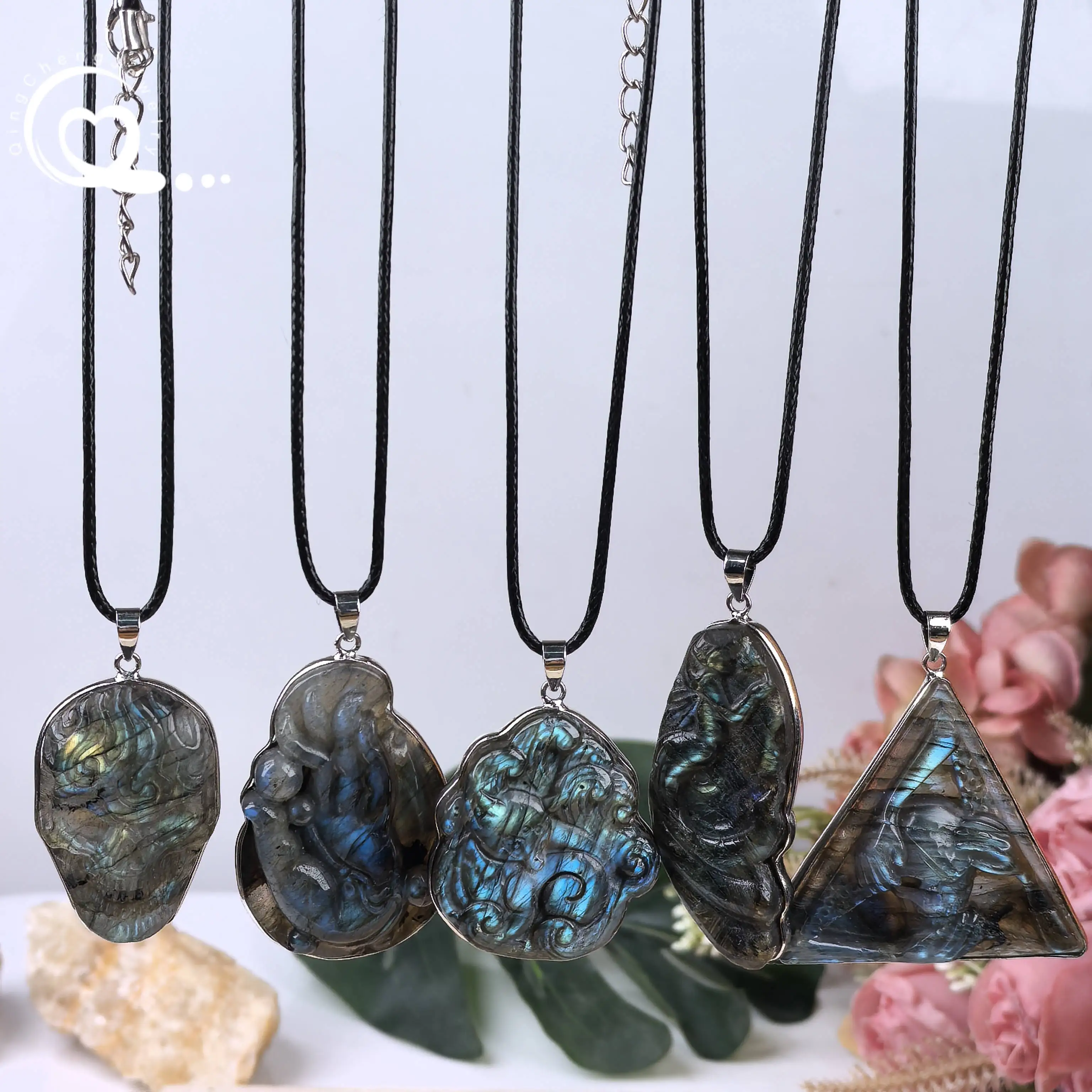 Carved Labradorite Pendants Necklaces Flashy Gemstone Skull Fox Geneisha Owl Mermaid Heart Charms Jewelry Gift For Her QC3418
Carved Labradorite Pendants Necklaces Flashy Gemstone Skull Fox Geneisha Owl Mermaid Heart Charms Jewelry Gift For Her QC3418