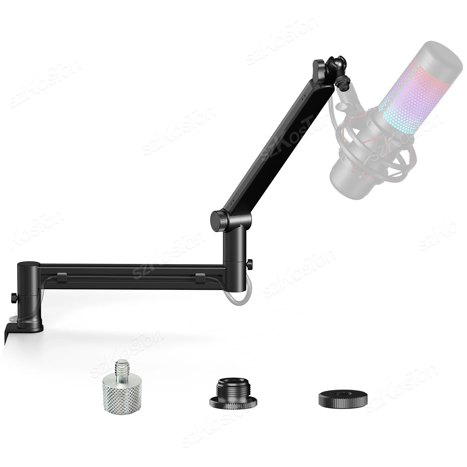 Adjustable Microphone Stand with Cable Management Low Profile Microphone Boom Arm for Blue Yeti SM7B MV7 AM8 K688 A6V K669B Mic
Adjustable Microphone Stand with Cable Management Low Profile Microphone Boom Arm for Blue Yeti SM7B MV7 AM8 K688 A6V K669B Mic