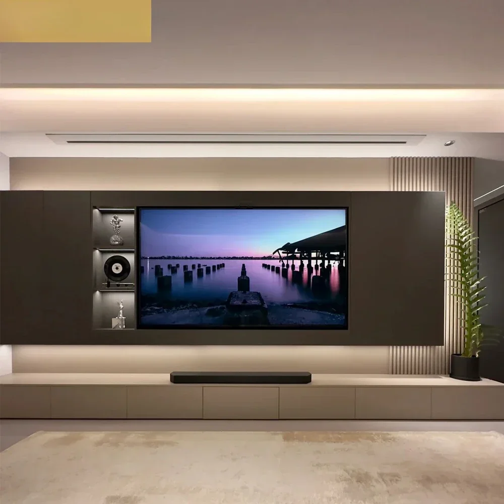 #Modern Design TV Stand Wooden Panel Wall Cabinet Villa Living Room Cabinet Custom With LED Light Feature
#Modern Design TV Stand Wooden Panel Wall Cabinet Villa Living Room Cabinet Custom With LED Light Feature