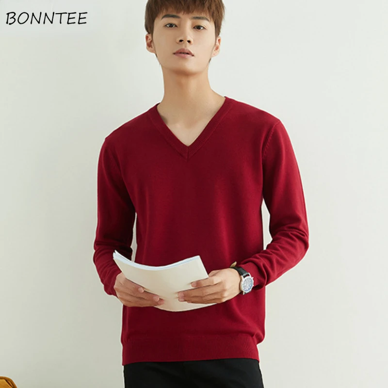 Простые пуловеры для мужчин, разные цвета, мягкие повседневные универсальные вязаные свитера в стиле Харадзюку, эластичные красивые внутренние шикарные свитер Мужской 
Простые пуловеры для мужчин, разные цвета, мягкие повседневные универсальные вязаные свитера в стиле Харадзюку, эластичные красивые внутренние шикарные свитер Мужской