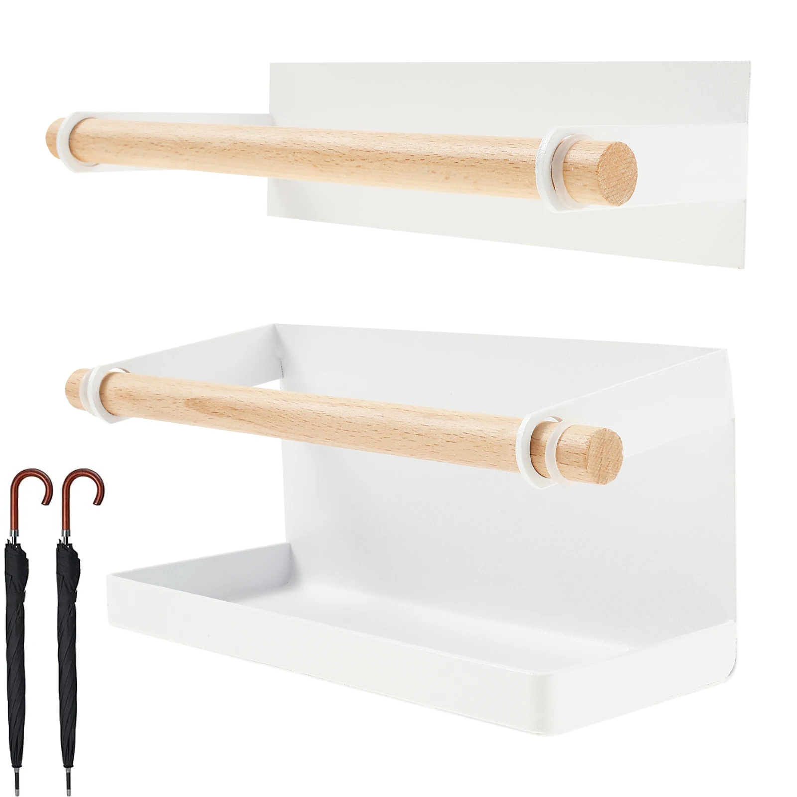 Wall-Mounted Umbrella Holder With Drip Tray Magnetic Long Handle & Folding Umbrella Multipurpose Organizer For Office Home
Wall-Mounted Umbrella Holder With Drip Tray Magnetic Long Handle & Folding Umbrella Multipurpose Organizer For Office Home