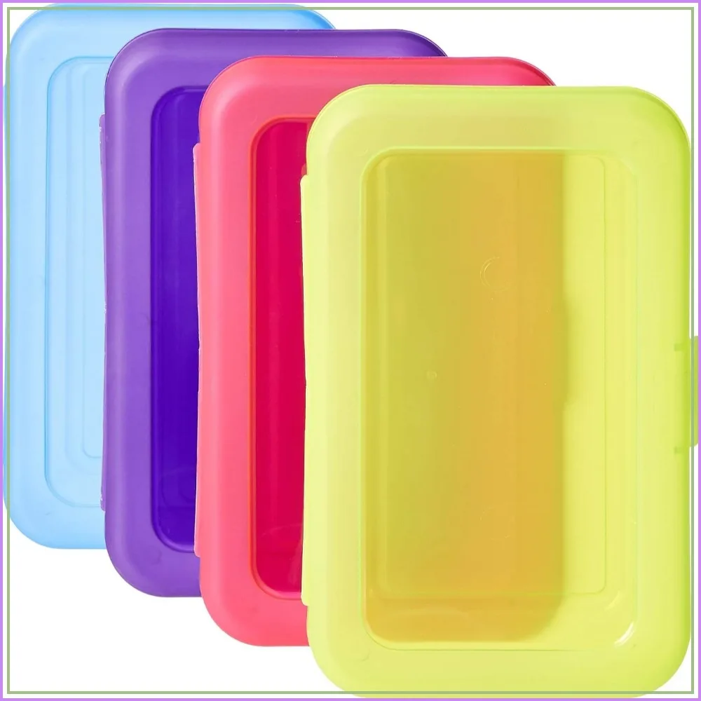 4-Pack Large Pencil Cases, Durable Plastic Storage Box, Multi-Color School Supply Organizer for Office & Classroom
4-Pack Large Pencil Cases, Durable Plastic Storage Box, Multi-Color School Supply Organizer for Office & Classroom