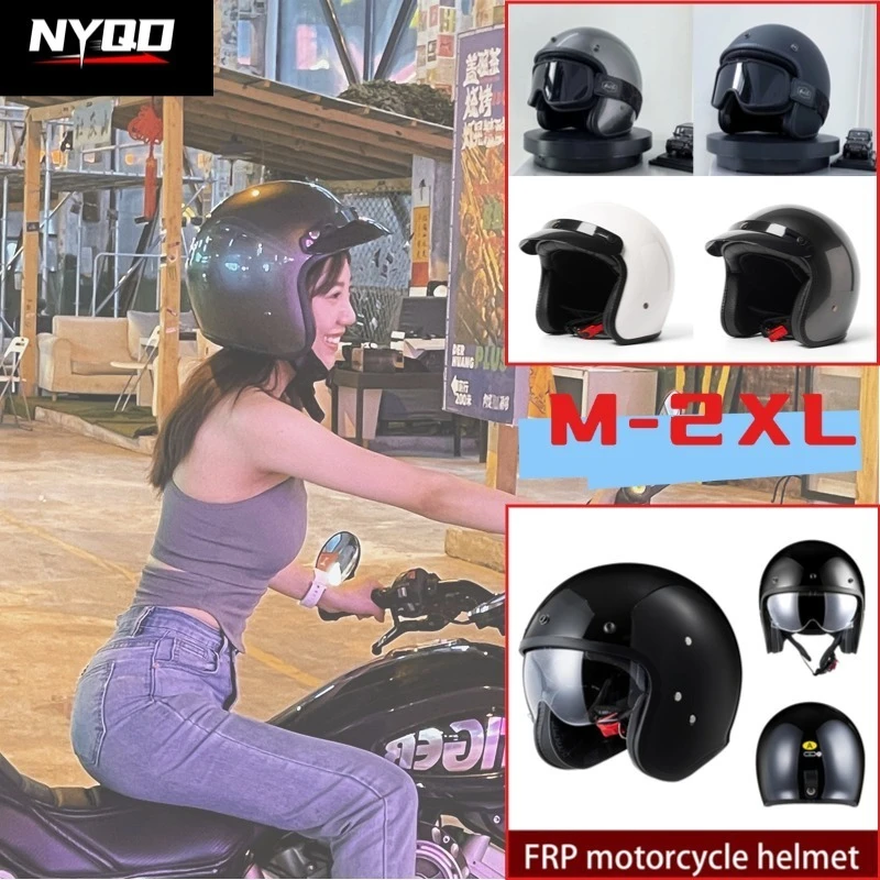 Fiberglass Retro Motorcycle Half Helmet 3/4 Open Face Vintage Cruiser Chopper Cafe Racer for Men Women
Fiberglass Retro Motorcycle Half Helmet 3/4 Open Face Vintage Cruiser Chopper Cafe Racer for Men Women
