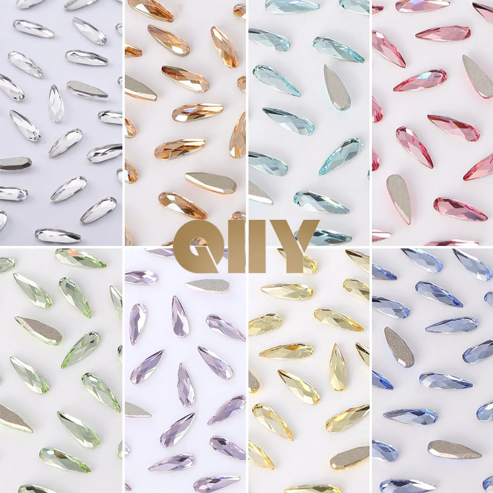 QIIY 50Pcs 2x6/3x5mm Water Droplet Glass Rhinestones Flatback Diamond Gems 3D Glitter Nail Art Decoration Craft Making
QIIY 50Pcs 2x6/3x5mm Water Droplet Glass Rhinestones Flatback Diamond Gems 3D Glitter Nail Art Decoration Craft Making