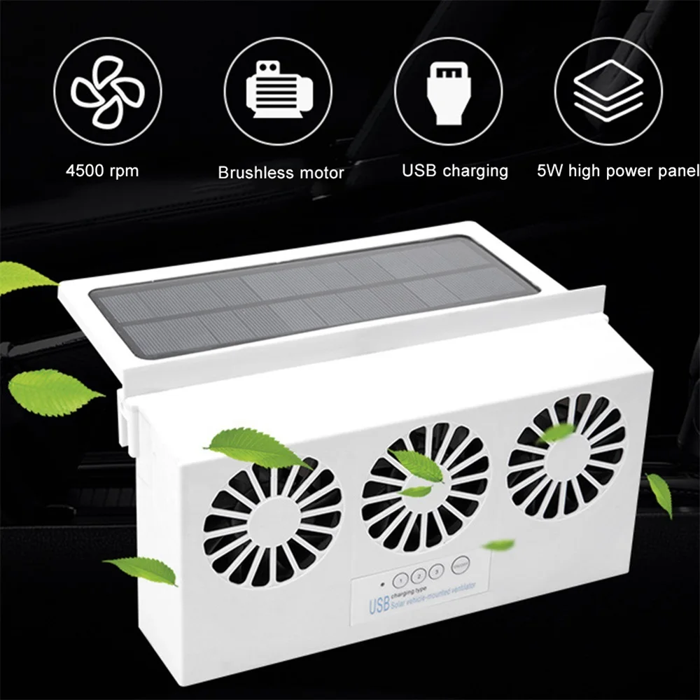 New USB Exhaust Mini Fan Radiator Super Mute Cooler for Auto Car Window Solar Powered Air Vent Cool Ventilation
New USB Exhaust Mini Fan Radiator Super Mute Cooler for Auto Car Window Solar Powered Air Vent Cool Ventilation