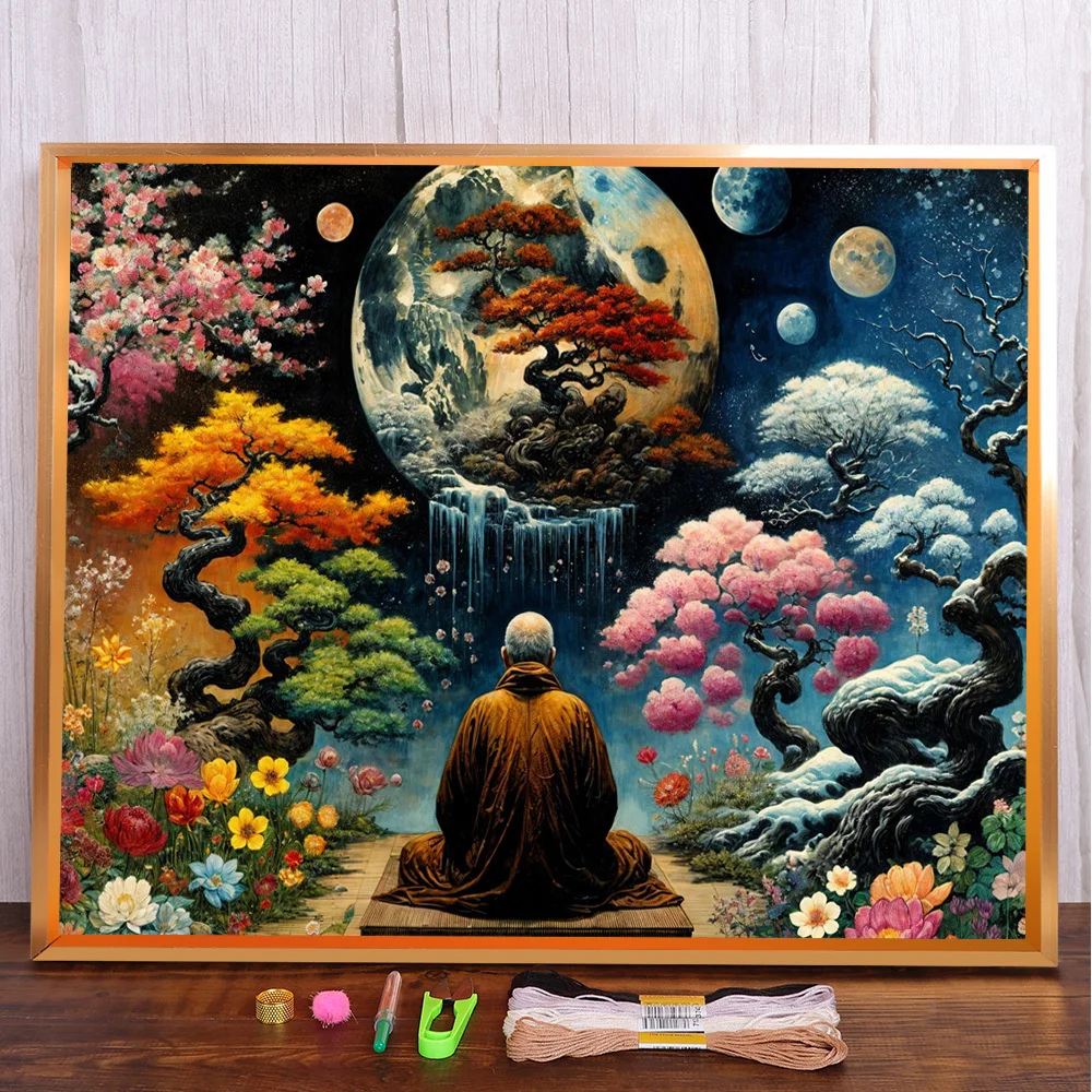 Ascetic Monk Printed Fabric 11CT Cross Stitch DIY Embroidery Set Handicraft Handiwork Knitting Painting Mulina Gift Different
Ascetic Monk Printed Fabric 11CT Cross Stitch DIY Embroidery Set Handicraft Handiwork Knitting Painting Mulina Gift Different