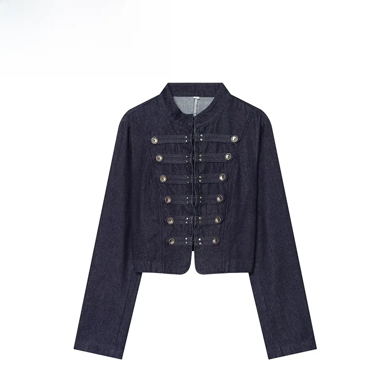 Fashionable Versatile Button Decorated Denim Jacket ZR Summer New Arrival Women's Standard Fit Long Sleeve Polyester Jacket
Fashionable Versatile Button Decorated Denim Jacket ZR Summer New Arrival Women's Standard Fit Long Sleeve Polyester Jacket