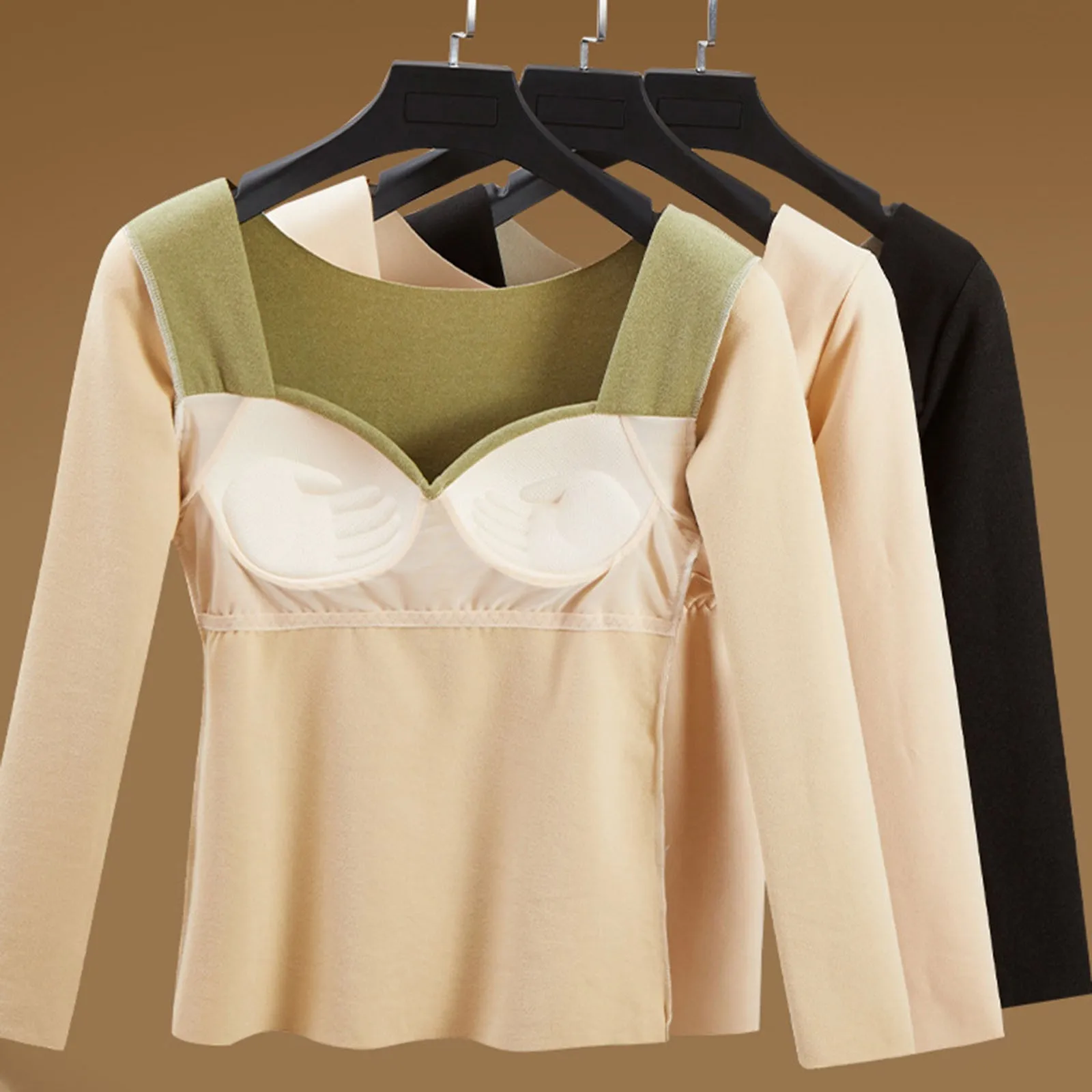 Women'S Winter Fashion With Cotton Thickened V Tie Chest Padded Velvet Long Sleeve Women Thermal Underwear Pullover 2024
Women'S Winter Fashion With Cotton Thickened V Tie Chest Padded Velvet Long Sleeve Women Thermal Underwear Pullover 2024