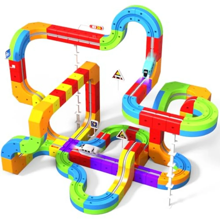 Electric Train Set for:ABS Plastic, Red/Blue, 3D STEM Racing Track with Traffic Signs, Ideal for 3+ Years Old Boys Girls Birthd
Electric Train Set for:ABS Plastic, Red/Blue, 3D STEM Racing Track with Traffic Signs, Ideal for 3+ Years Old Boys Girls Birthd
