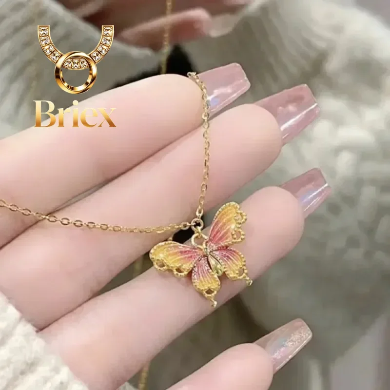 Briex Jewelry Real 18K Gold Butterfly Pendant for Woman Luxury AU750 Pendant Necklace Fine Jewelry High-quality Banquet Gift
Briex Jewelry Real 18K Gold Butterfly Pendant for Woman Luxury AU750 Pendant Necklace Fine Jewelry High-quality Banquet Gift