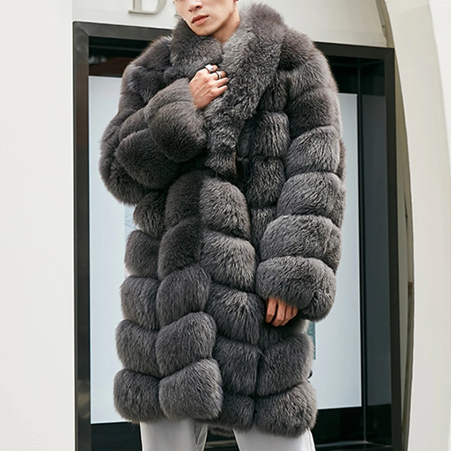 Men's Real Fox Fur Coa Long Whole Fur Suit Collar Luxury Natural Fox Fur Coat Warm Winter Genuine Fur Jacket
Men's Real Fox Fur Coa Long Whole Fur Suit Collar Luxury Natural Fox Fur Coat Warm Winter Genuine Fur Jacket