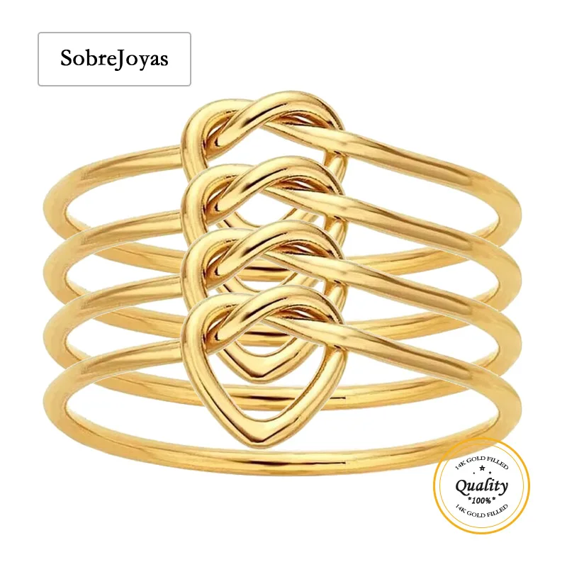 14K Gold Filled Heart Love Knot Ring Boho Minimalist Knuckle Ring for Women Gold Jewelry Accessory Love Knot Rings
14K Gold Filled Heart Love Knot Ring Boho Minimalist Knuckle Ring for Women Gold Jewelry Accessory Love Knot Rings