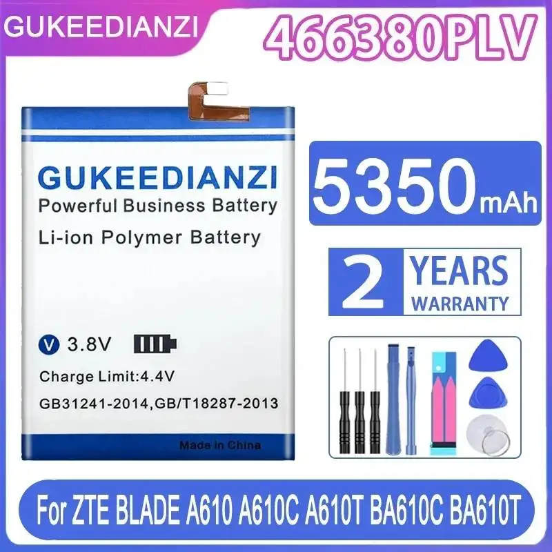 466380PLV 5350mAh Mobile Phone Battery For Zte Blade A610 A610C A610T BA610C BA610T Fast Charging
466380PLV 5350mAh Mobile Phone Battery For Zte Blade A610 A610C A610T BA610C BA610T Fast Charging