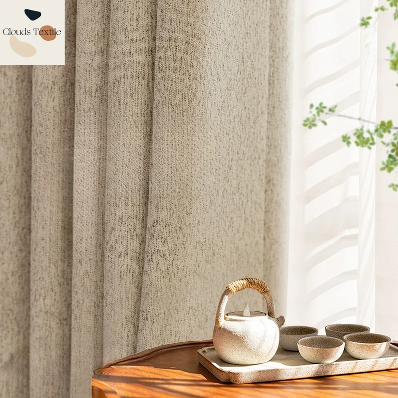 Cream Mousse Full Blackout Cotton Linen Texture Chenille Curtains for Living Dining Room Bedroom French Curtain Customize
Cream Mousse Full Blackout Cotton Linen Texture Chenille Curtains for Living Dining Room Bedroom French Curtain Customize