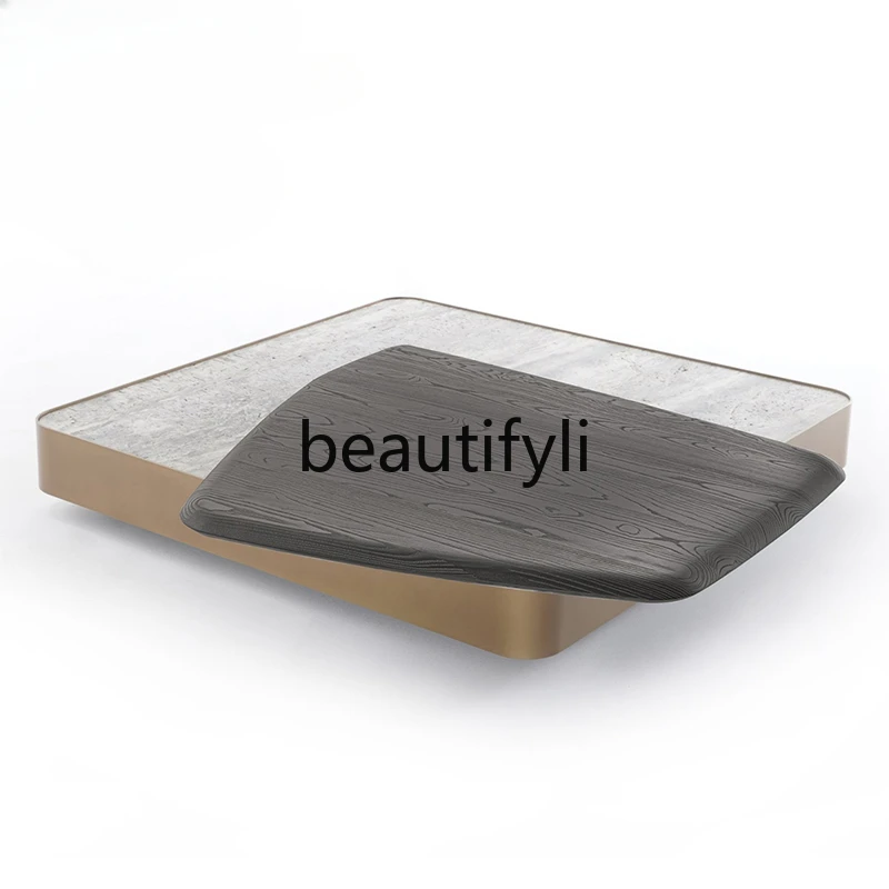 Italian minimalist natural marble rotating retractable solid wood coffee table combination
Italian minimalist natural marble rotating retractable solid wood coffee table combination