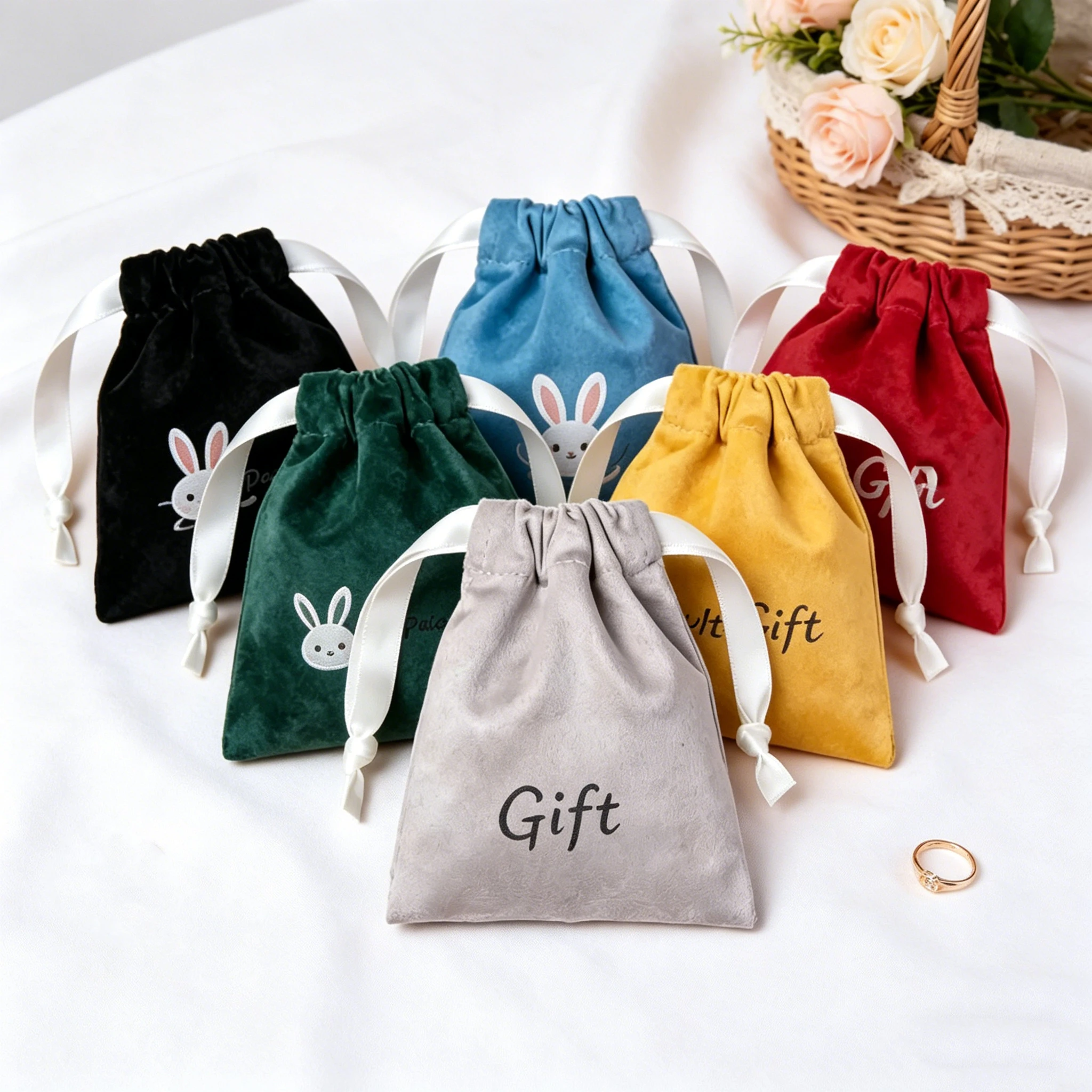 Custom Logo Jewelry Flannel Bag Luxury Eco Friendly Suede Drawstring Jewelry Small Gift Pouches Wedding Favors For Guests
Custom Logo Jewelry Flannel Bag Luxury Eco Friendly Suede Drawstring Jewelry Small Gift Pouches Wedding Favors For Guests