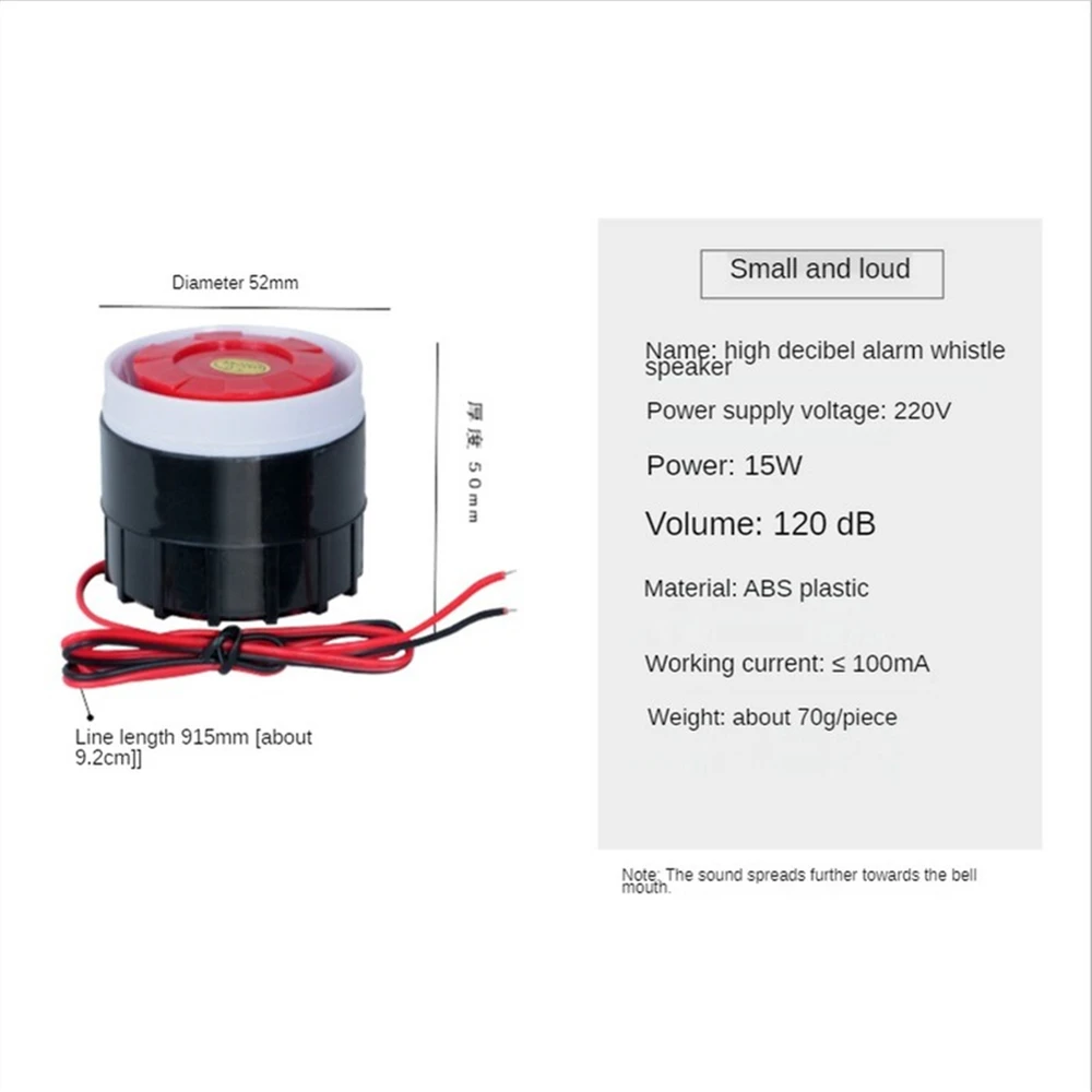 Waterproof 220v Buzzer Alarm Tweeter Anti-theft Alarm Piezoelectric Siren 120 Decibels
Waterproof 220v Buzzer Alarm Tweeter Anti-theft Alarm Piezoelectric Siren 120 Decibels
