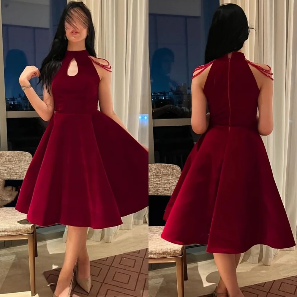 Customized Elegant Formal Beading Pleat A-line High Collar Knee Length Dresses Bespoke Occasion Dresses Sizes Available Matching
Customized Elegant Formal Beading Pleat A-line High Collar Knee Length Dresses Bespoke Occasion Dresses Sizes Available Matching