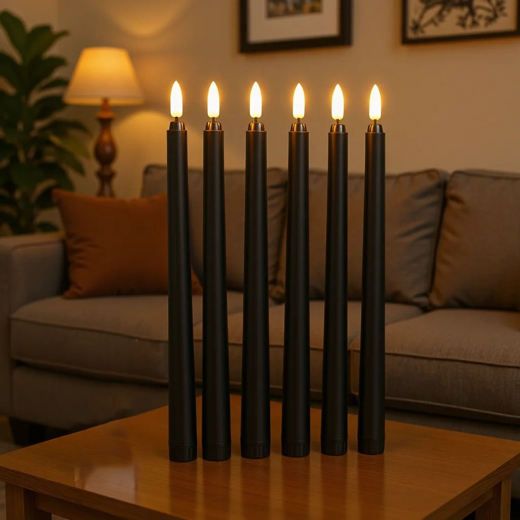 Black White LED Long Pole Electronic Candle Lights Flameless Halloween Lights Christmas Valentine's Day Decoration Lights
Black White LED Long Pole Electronic Candle Lights Flameless Halloween Lights Christmas Valentine's Day Decoration Lights