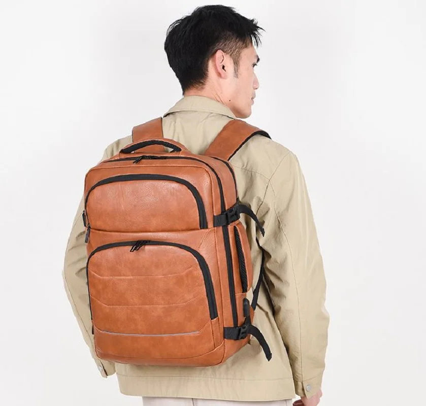 2026 Korean New Men's Fashion Business Soft Leather Backpacks High Capacity Laptop Shoulder Bags Travel Backpack School Bag
2026 Korean New Men's Fashion Business Soft Leather Backpacks High Capacity Laptop Shoulder Bags Travel Backpack School Bag